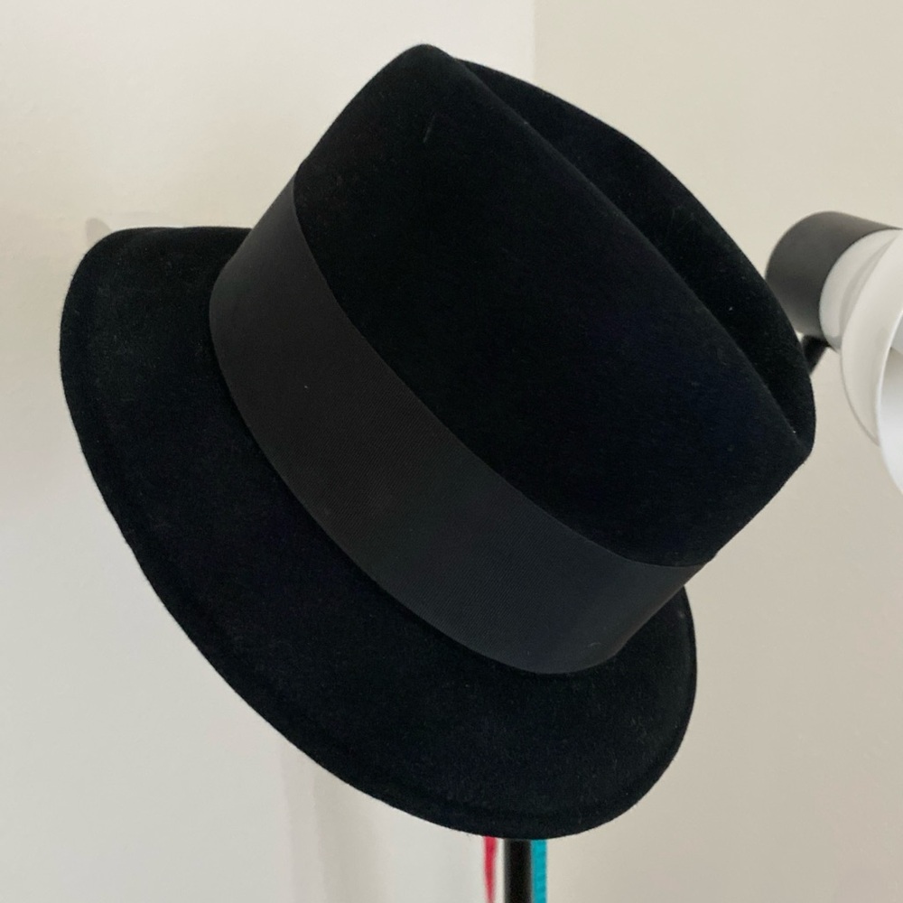 Dobbs Fifth Avenue New York Hat Black Felt Twenty Fedora (READ)👇 7 1/4